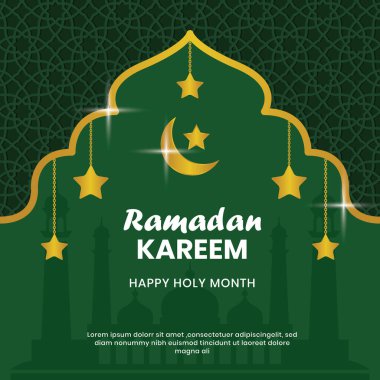 Ramazan tebrik kartı pankartı şablonu