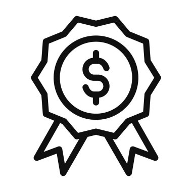 Beyaz arkaplanda izole edilmiş en iyi fiyat ana hatları simgesi