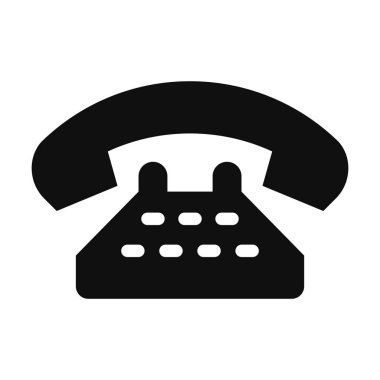 Eski telefon simgesi, telefon vektör simgesi, eski telefon sembolü