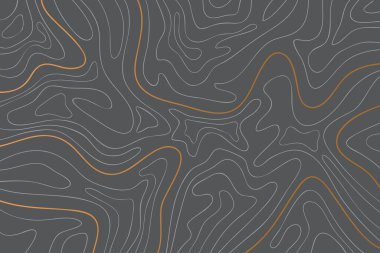 The stylized height of the topographic map contour in lines and contours. The concept of a conditional geography scheme and the terrain path. clipart