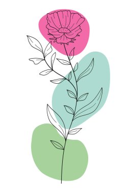 Beyaz arka planda izole edilmiş Boho duvar dekorasyonu basılabilir poster. Bohem duvar dekoru. Vektör illüstrasyonu