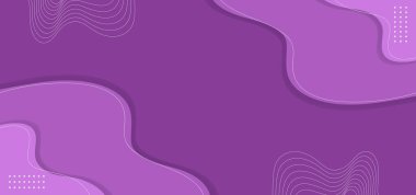 Mor Gradyan Fütüristik Arkaplan ile Soyut Modern Dalga Çizgileri. Vektör illüstrasyonu