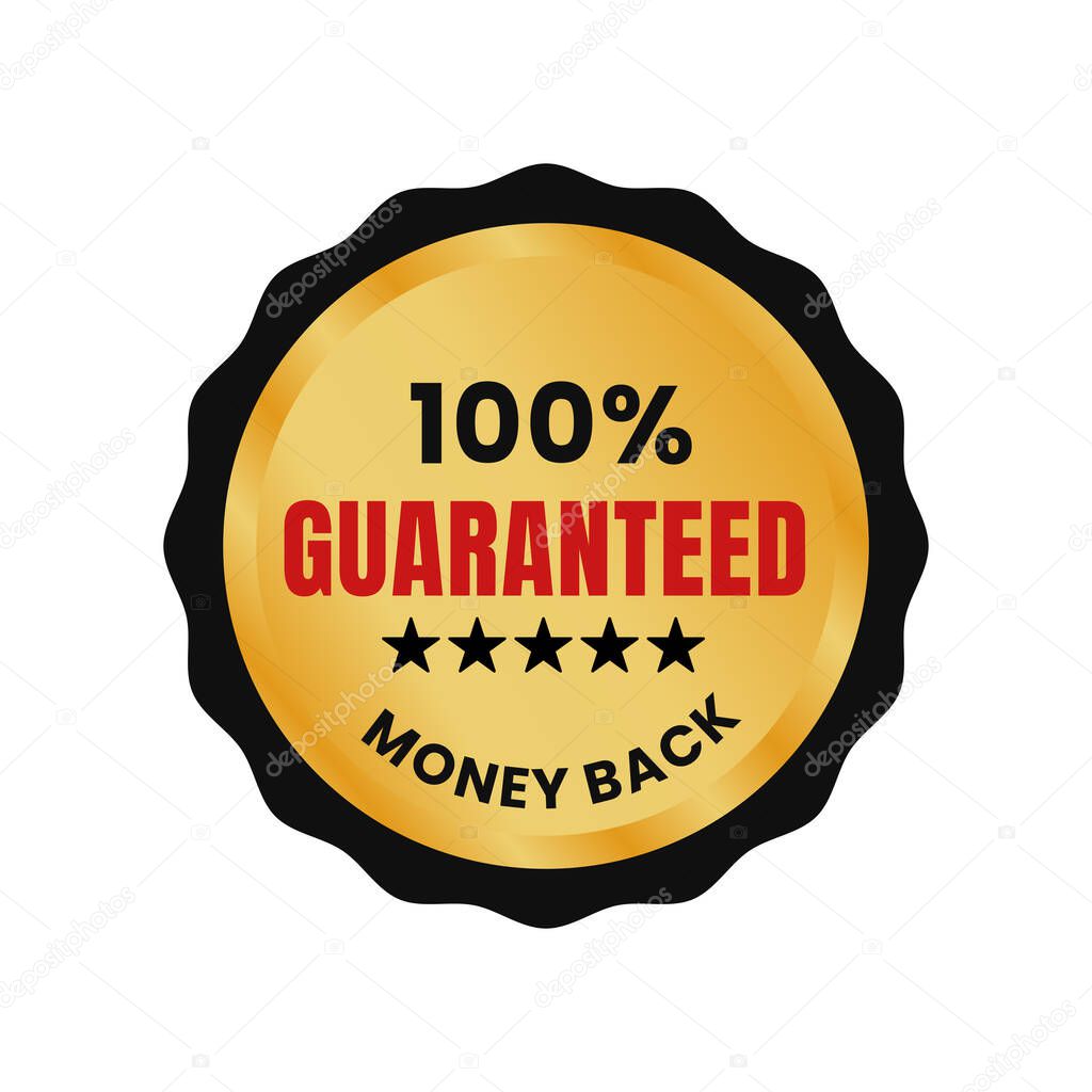 Money-back guarantee trust badge.Vector design