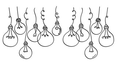 Fikir kavramı, yaratıcı ampul işareti, yenilikler. Proje yönetimi, pazarlama ve yaratıcılık için basit bir iş konsepti olarak tutun