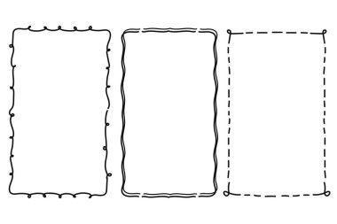 Dalgalı çizgileri ve girdapları olan karalama el koleksiyonu. Minimalist çizgi sanatı. Vektör illüstrasyonu