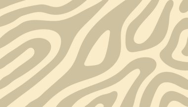 Kahverengi El Dalga Doku Tasarımı. Vektör İllüstrasyonu.