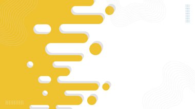 Sarı yuvarlak çizgili arka plan. Kesik çizgiler ve noktalar soyut. Vektör illüstrasyonu