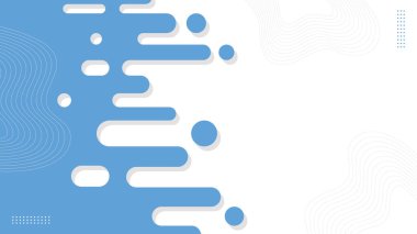 Mavi yuvarlak çizgili arka plan. Kesik çizgiler ve noktalar soyut. Vektör illüstrasyonu