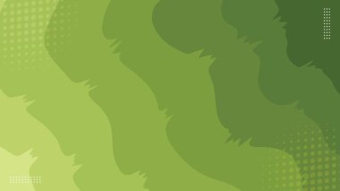 Modern soyut yeşil dalga afişi arkaplanı. Vektör illüstrasyonu