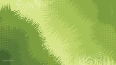 Canlı yeşil bir çim dalga deseni, yarım tonlu noktalar, pankartlar, arka planlar ve yaratıcı tasarım için taze ve organik bir görünüm sunuyor..