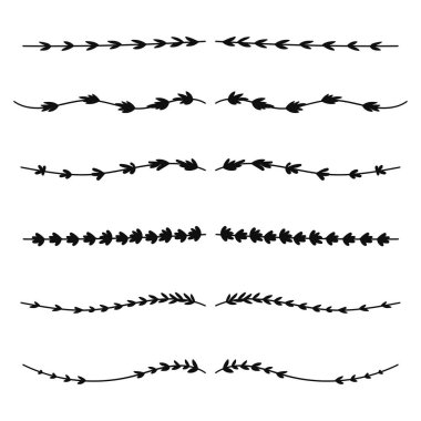 Metin düzeni ayırıcı için çiçek asma hattı ayırıcısı. Vektör illüstrasyonuName