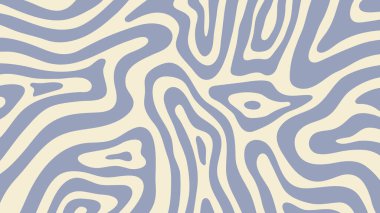 Mor dalgalar 60 'larda, 70' lerde. Pastel renklerde en az dalgalı tasarım. Vektör illüstrasyonu.