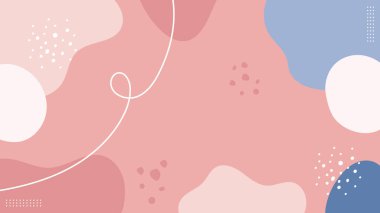 Nokta çizgileri çağdaş tasarım pankartı arkaplanı olan soyut pastel el el çizimler. Vektör illüstrasyonu.