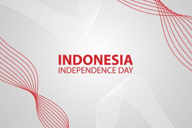 Endonezya Bağımsızlık Günü kutlama tasarımları için soyut arkaplan. Vektör illüstrasyonu