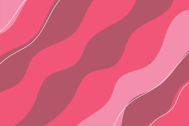 Kırmızı ve beyaz tonlarında dalgalı çizgiler içeren modern bir soyut vektör arkaplanı, afişler için ideal veya dinamik bir grafik ögesi olarak. Vektör illüstrasyonu.