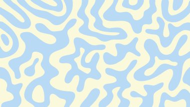 Renkli dalgalarla soyut yatay arkaplan. 60 'lar ve 70' lerde modaya uygun vektör illüstrasyonu.