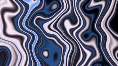 Soyut Mavi Türbülans Hareketi Arkaplanı. Kusursuz Dönen Sıvı Mermer Doku Animasyon Videosu.