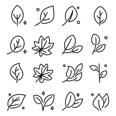Botanik Ayrılma Çizgisi Simgeleri Ayarlandı. Basit El Çizim Santrali Taslak Koleksiyon Vektörü İllüstrasyonu