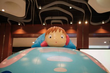 Singapore - August 21 2023: Studio Ghibli Ponyo Inflatable Showcase