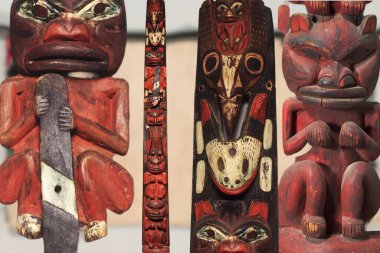 Yerli Amerikan Sanatı - Karga kabilesine ait küçük Totem