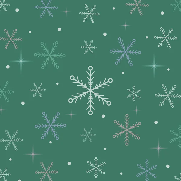  Açık yeşil arka planda kış ve bayram sembolleri olan Noel desenleri. Kusursuz vektör arkaplanı. Noel Çorapları Renkli desen.