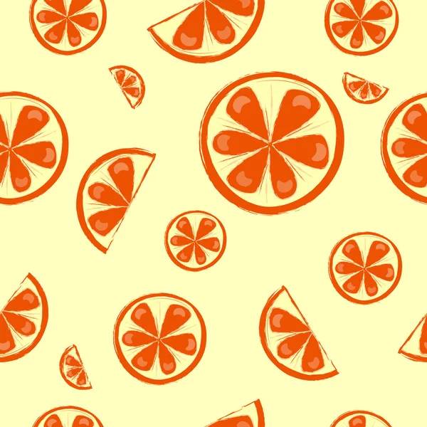 portakal ile sorunsuz vektör desen.