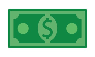 Dolar Para Vektörü İllüstrasyonu. Dolar işareti. Amerikan doları..