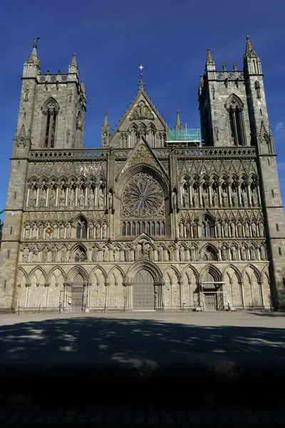 Stock image A beautiful view of the Nidaros Cathedral in Trondheim Norway.