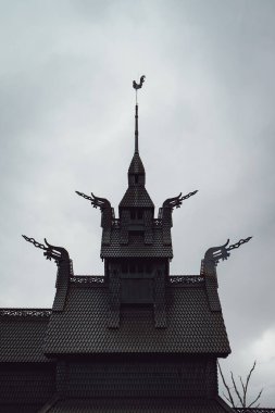 Fantoft Stave Church - Bergen, Norway. clipart