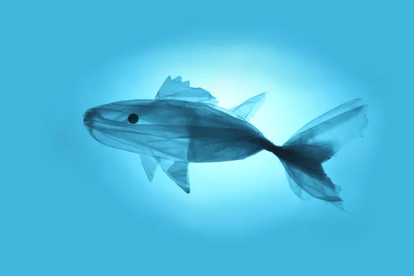 Забруднення Океанів Пластиковими Сміттями Блакитна Риба Відходів Переробка Заборона Використання — стокове фото