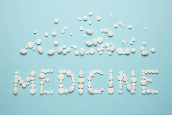 Lek Napisy Zestawu Tabletek — Zdjęcie stockowe