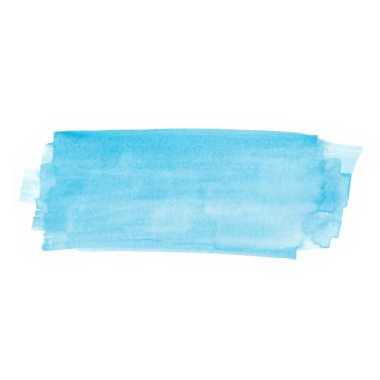 Beyaz arka planda mavi suluboya fırça darbeleri. Metin için alanı kopyala.
