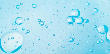 Suda yağ kabarcıkları, soyut damlalar..