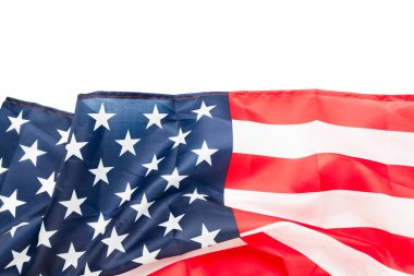 ABD bayrak arka planı rüzgarda kırışıyor. Amerikan bağımsızlığı ve özgürlüğü.