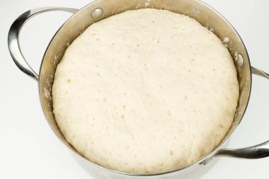 Yeast sourdough, homemade dough recipe.