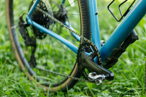 修理和维护自行车传动 自行车设备 — 图库照片