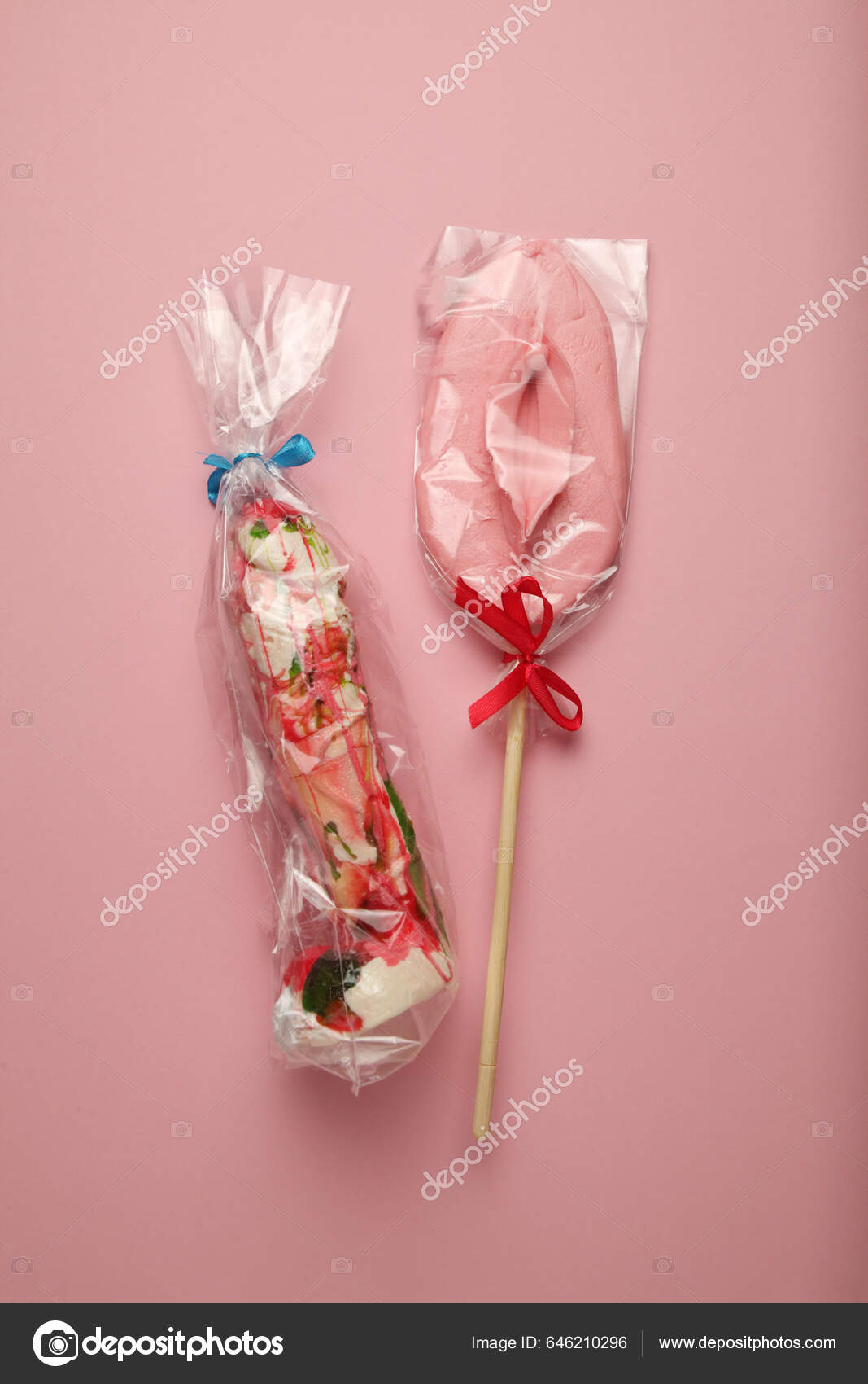Two Sweet Candy Form Penis Vagina Sexual Relationship Couple Foreplay Stock Photo by ©LIIMIT 646210296