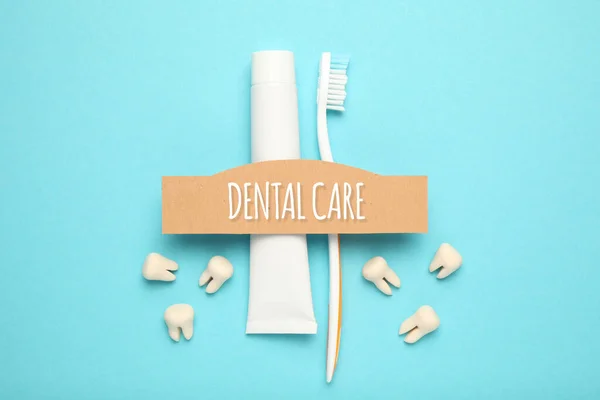 Dentes Brancos Saudáveis Pasta Dentes Escova Dentes Conceito Assistência Odontológica — Fotografia de Stock