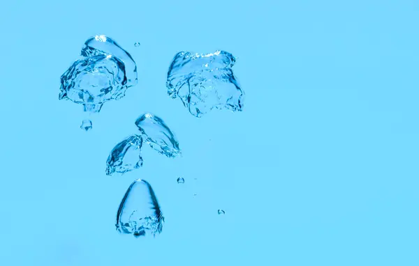 Голубой Фон Пузыря Воды Подводные Брызги Прозрачной Жидкости — стоковое фото