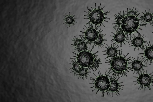 Macro Viruses Cause Disease Global Pandemic Render — Fotografia de Stock