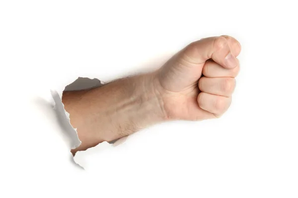 Fist Punches White Background Gesture Battle Aggression — Stockfoto