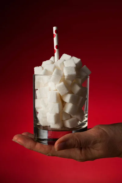 Azúcar Saludable Bebe Adicción Exceso Carbohidratos Los Alimentos Regulares Concepto — Foto de Stock