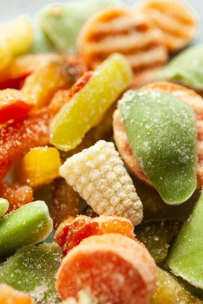 Légumes Congelés Multicolores Ensemble Vitamines Été Aliments Sains Hiver — Photo