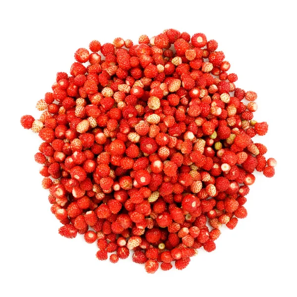 Rote Erdbeeren Auf Weißem Hintergrund Reife Sommerbeeren — Stockfoto