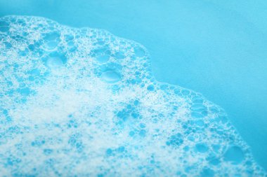 Sabun köpükleri (köpük) ve deterjandan köpükler. Ev temizliği kavramı.