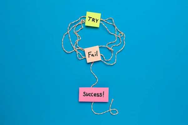 Try Fail Success Purpose Movement Success Obstacles — Stock Photo, Image