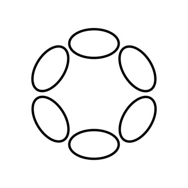 Modern stile sahip elastik ve zarif polka nokta simgesi