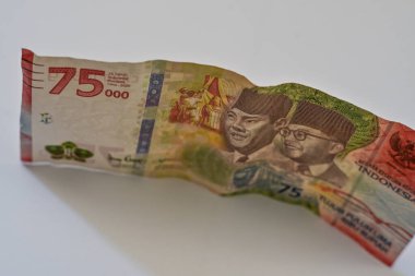 Endonezya - 21 Ekim 2022: 75.000 rupia değerinde özel Endonezya versiyonu