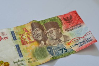 Endonezya - 21 Ekim 2022: 75.000 rupia değerinde özel Endonezya versiyonu