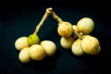 Langsat veya Duku meyvesi. Lansium paraziti. Güneydoğu Asya kaynaklı meyveler